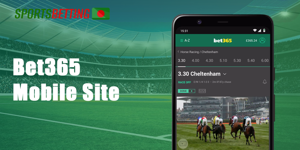The incredible bet365 web app avaliable for all players