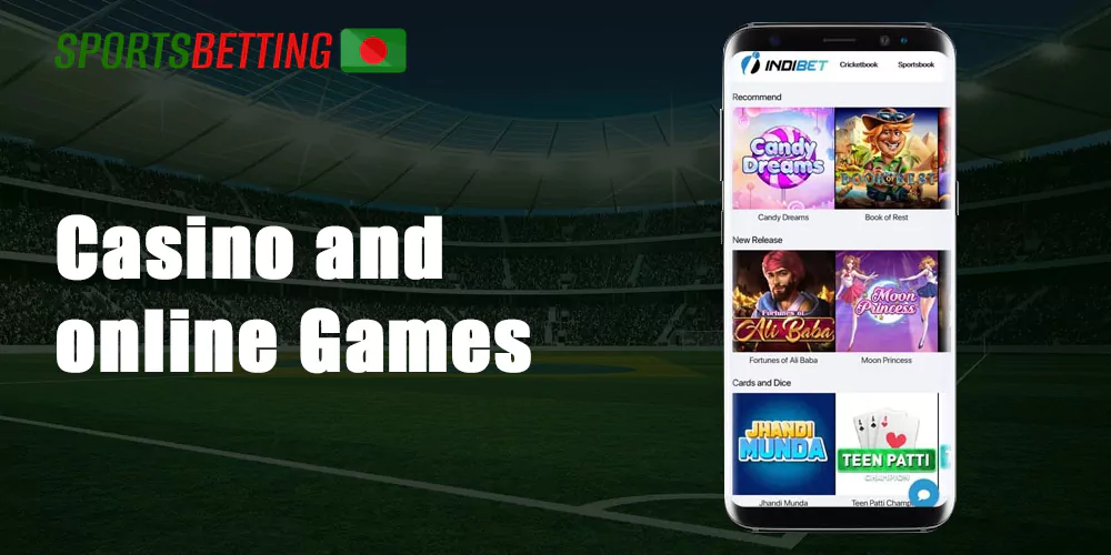 Indibet also provides online casino gaming services