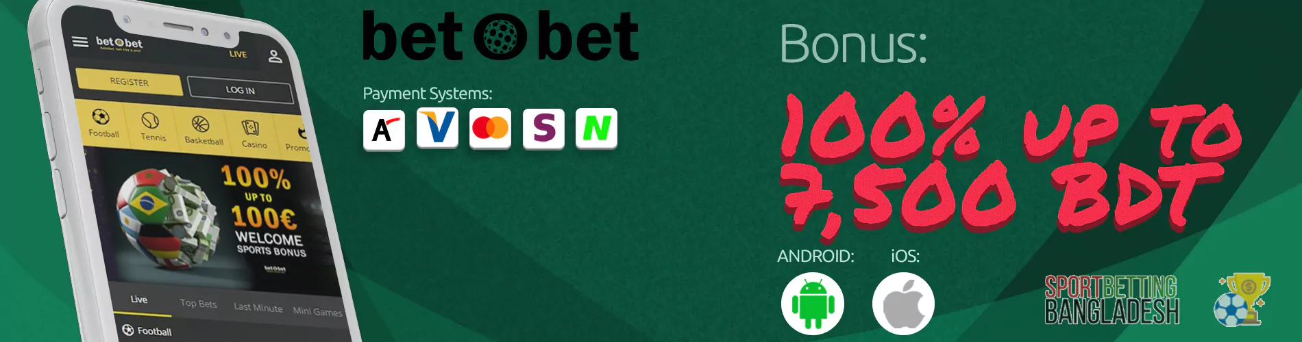 BetOBet Bangladesh app: payment systems, available platforms, welcome bonus.