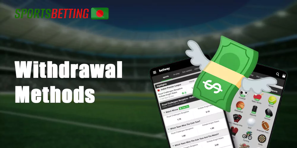 Betway withdrawal methods avaliable for all Indian players