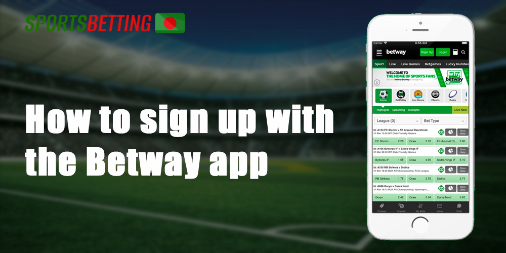 How to create a new account with the Betway app