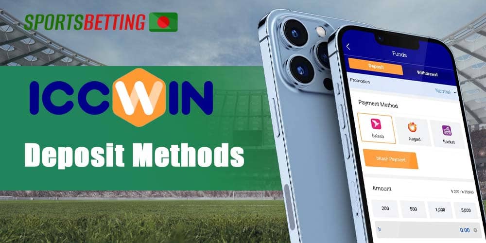 Deposit methods available for Bangladeshi users on Iccwin 