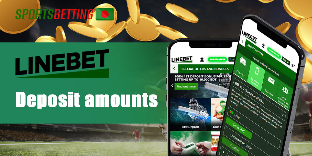 Minimum and maximum deposit amounts on Linebet