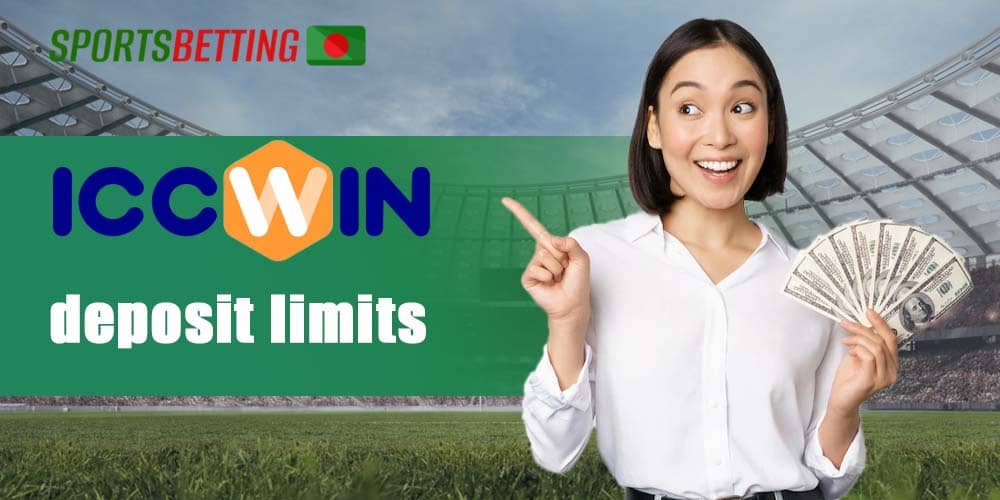 Deposit limits on Iccwin bookmaker website 