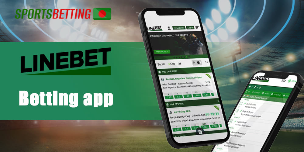 Betting on sports on Linebet's mobile app 