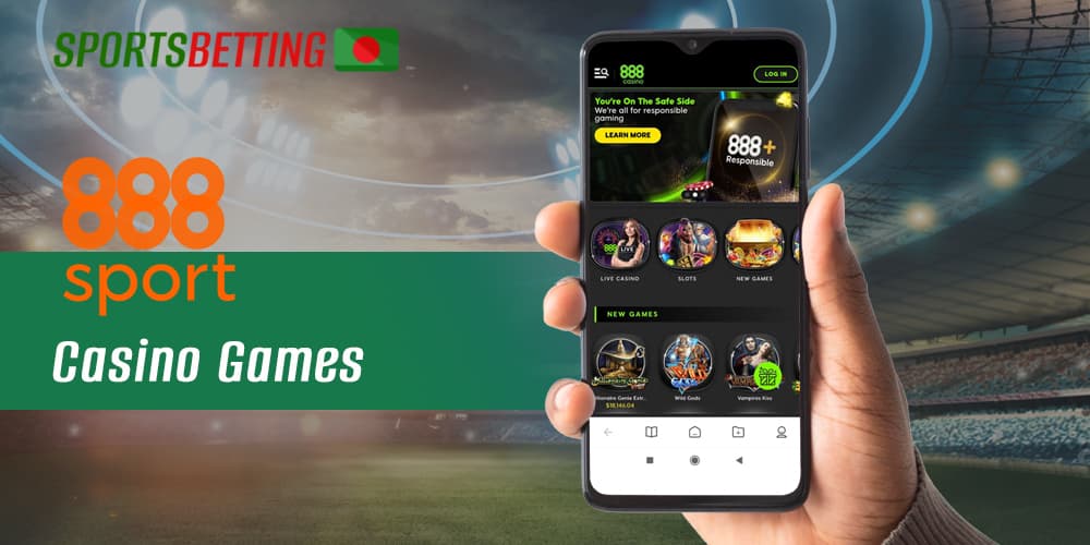 Features of the online casino section in the 888sport app