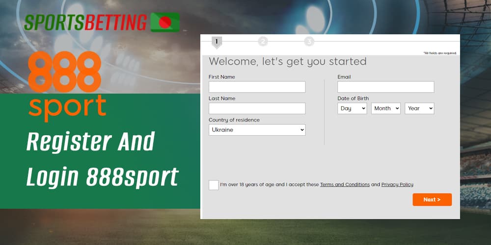 How to register a new account at 888sport bookmaker