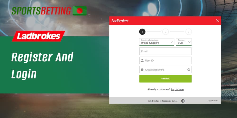 How to register a new account and log in at Ladbrokes