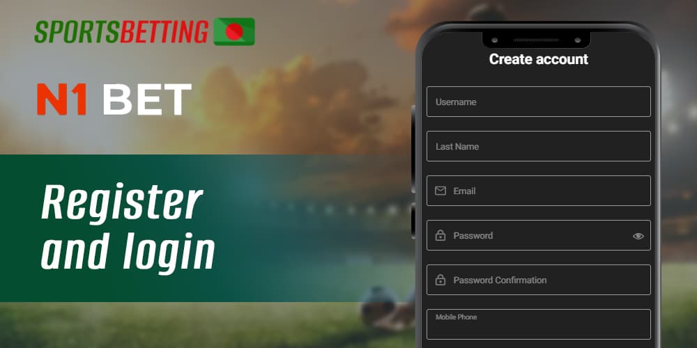 How to register a new account and log in to N1bet 