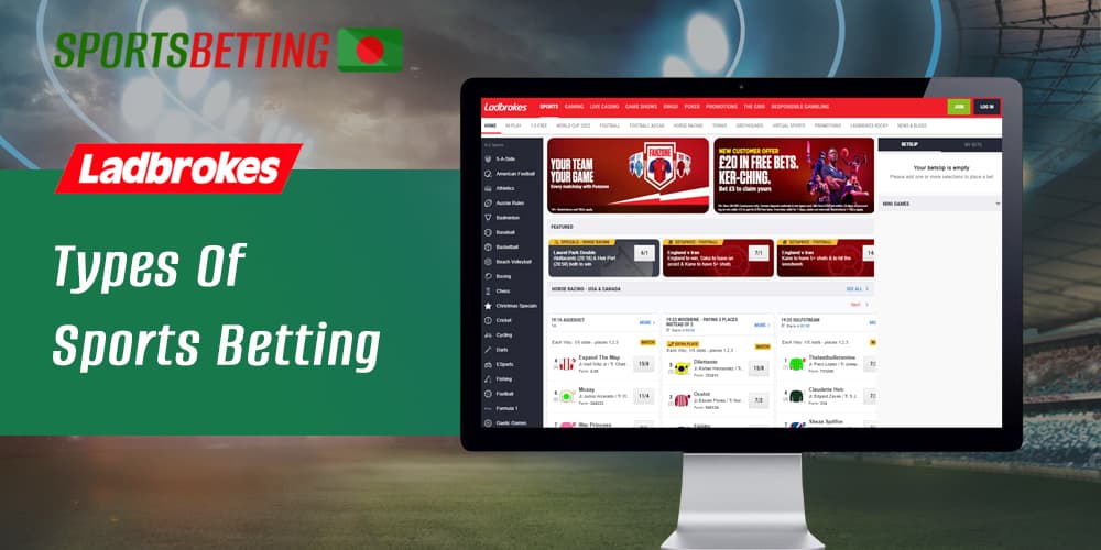 What types of sports betting are available to Bangladeshi users at Ladbrokes