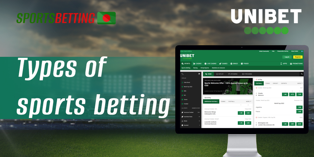 How and on which sports events Bangladeshi users can bet on Unibet 