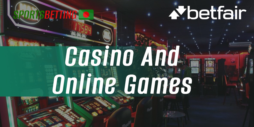 Features of casino games online at Betfair 