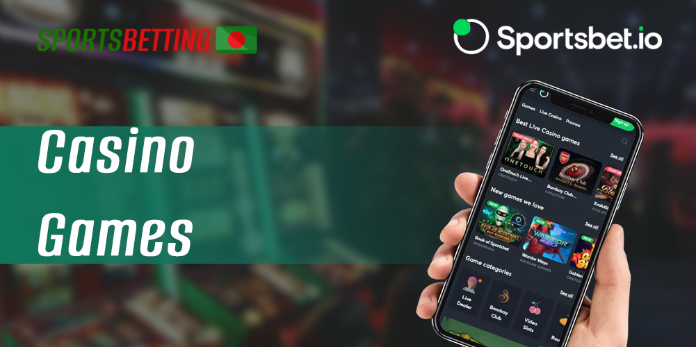 Casino section in Sportsbet.io: games and their features