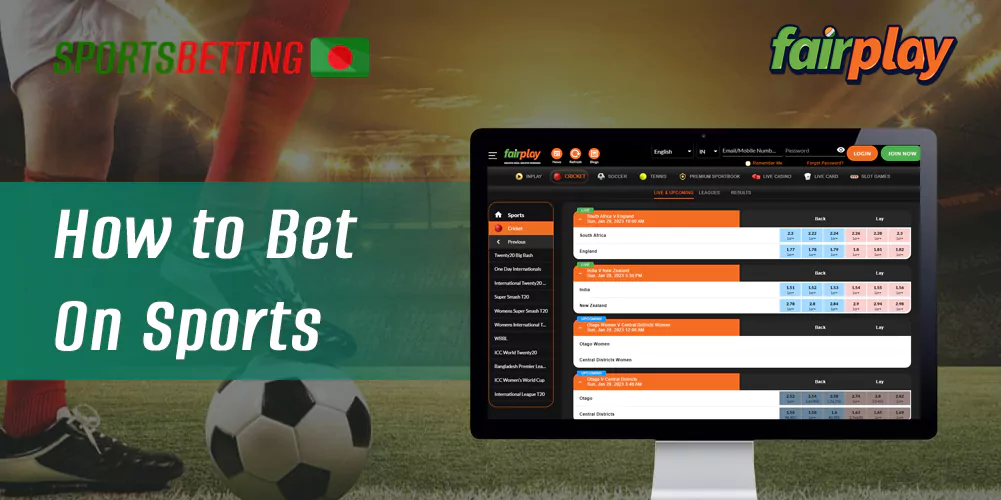 How to bet on sports in Fairplay. club: step by step