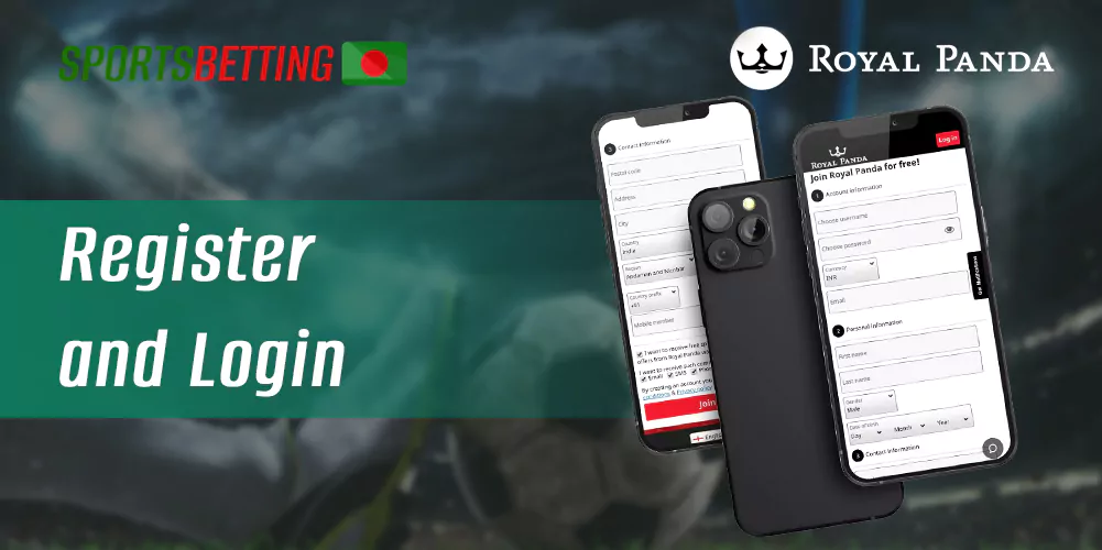 How to register and sign in to a personal account on Royal Panda bookmaker website