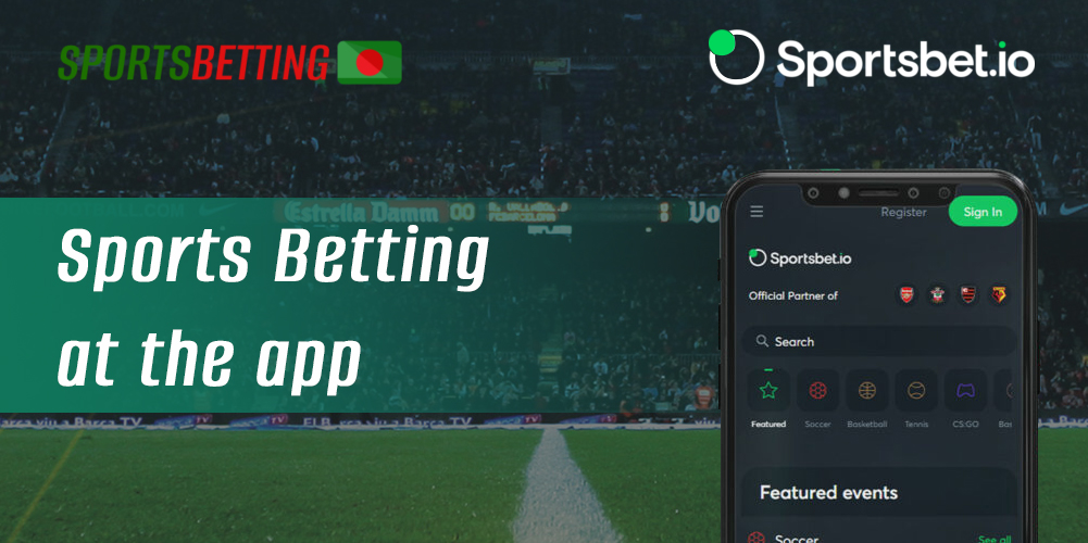 Sports available for betting in Sportsbet.io mobile app