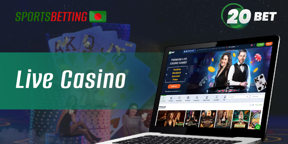 Table Games available for betting on 20Bet Live Casino