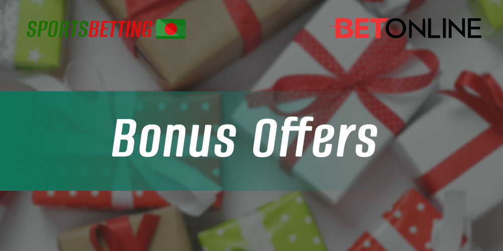 All bonuses available to BetOnline users on the website and app