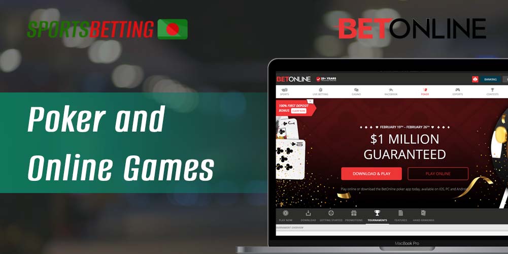 Online poker on the site BetOnline: peculiarities of the game for Bangladeshi users