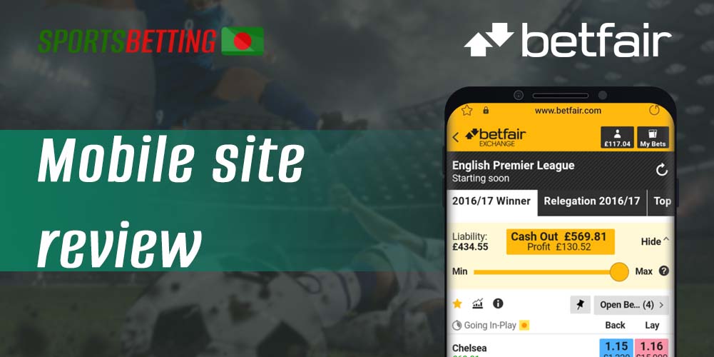 Betfair mobile site review for Bangladeshi users