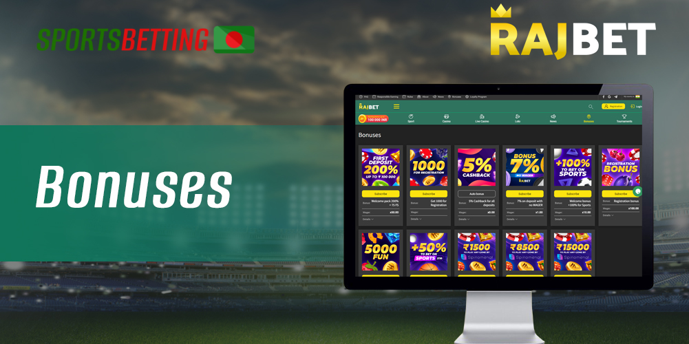 What bonuses Bangladeshi users can get with RajBet