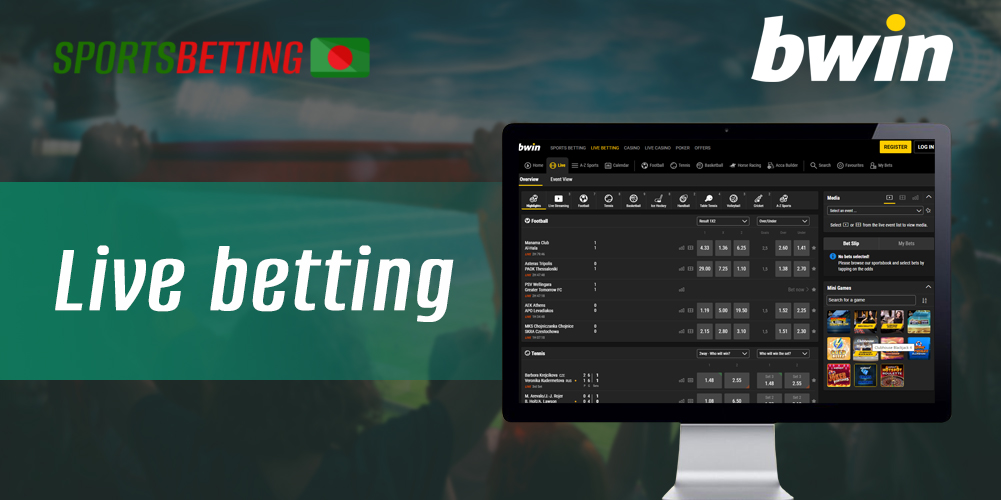 Live betting at Bwin: How to get started and features