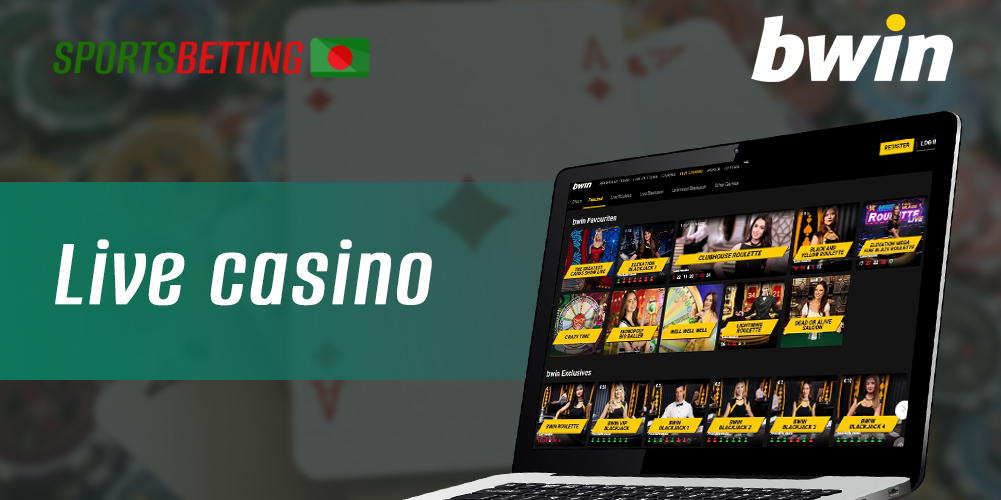 Live casino section at Bwin for table game fans