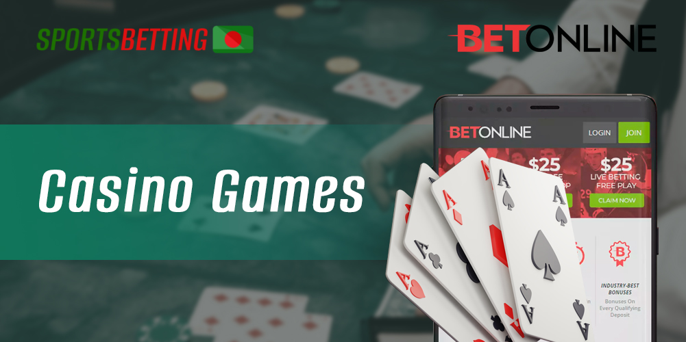 List of the most popular casino games available in the BetOnline app 