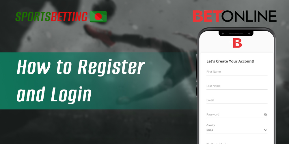 Step-by-step instructions for Bangladeshi users on how to create an account on BetOnline