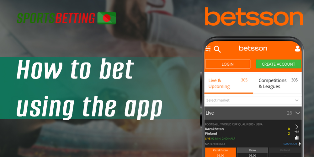 Instructions for beginners in Betsson for making bets