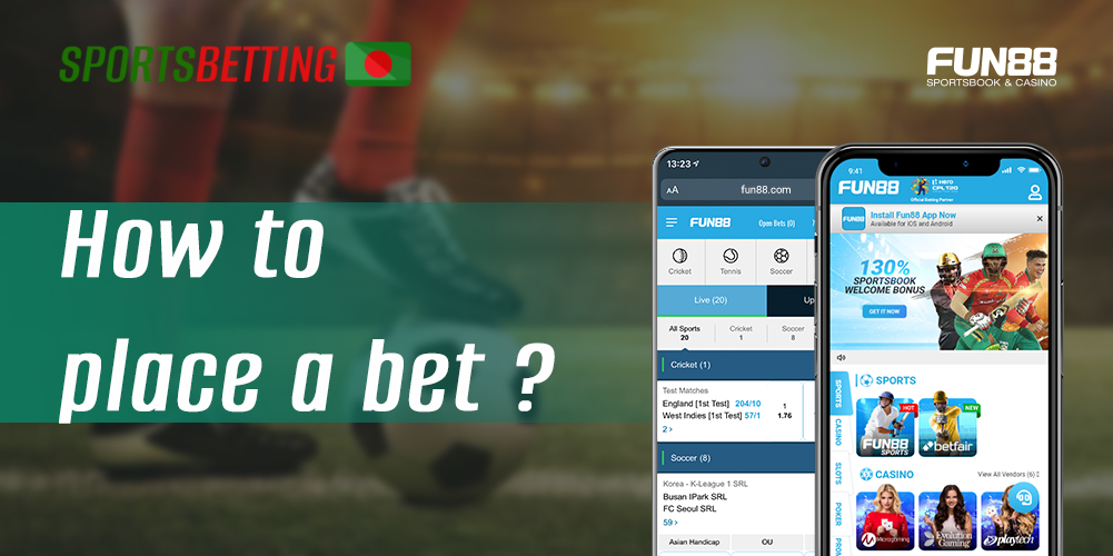 Step by step instructions on how to bet on sports in the Fun88 app