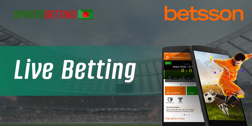 Live betting on Betsson: step by step instructions