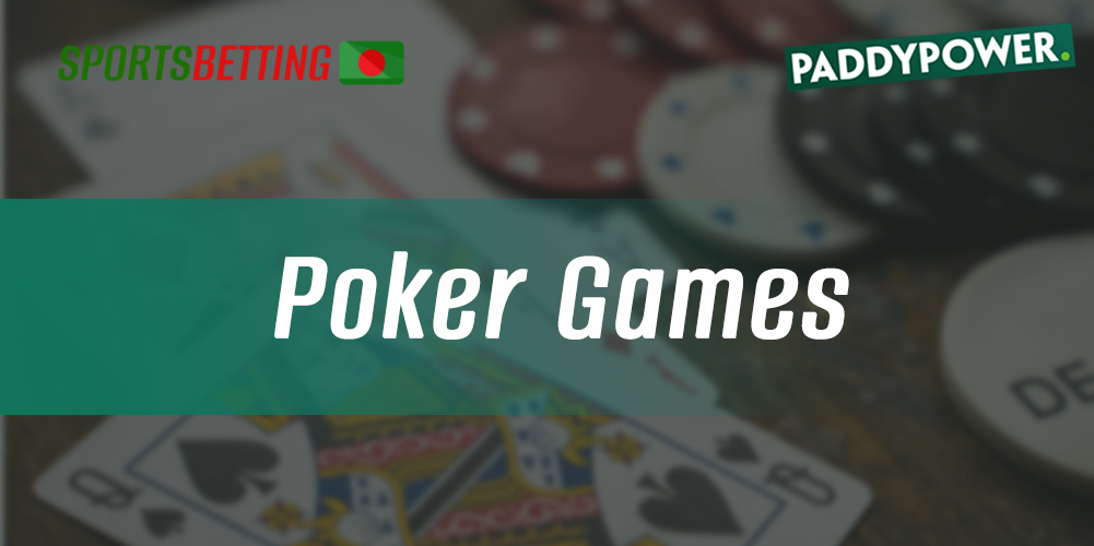 Step-by-step instructions on how to play poker online in the casino section at Paddy Power
