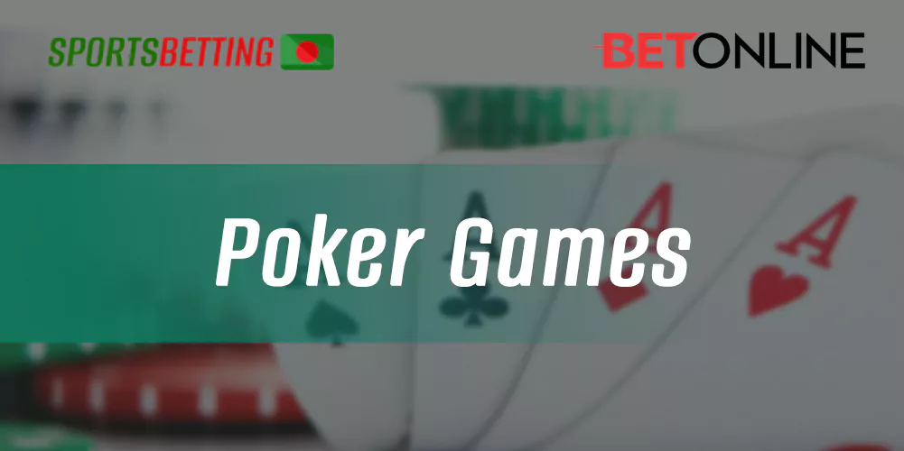 Features of poker games through the BetOnline app