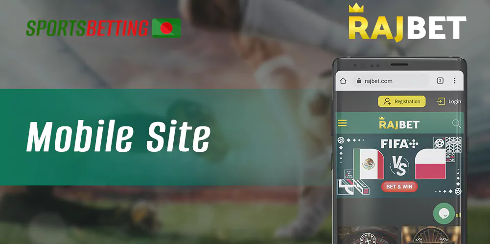 Features of RajBet's mobile sports betting website