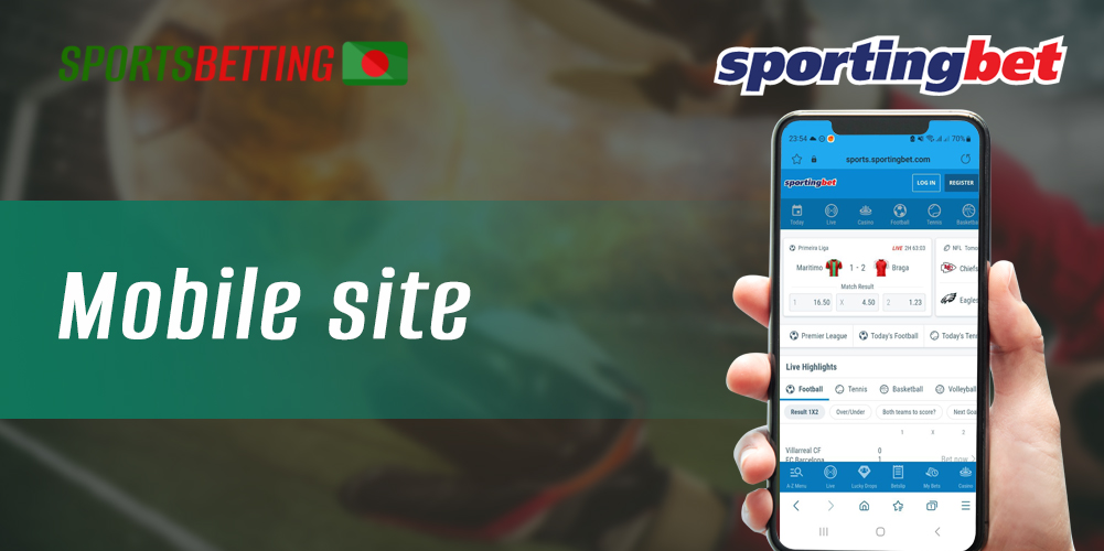 How Bangladeshi users can use the mobile version of the Sportingbet website