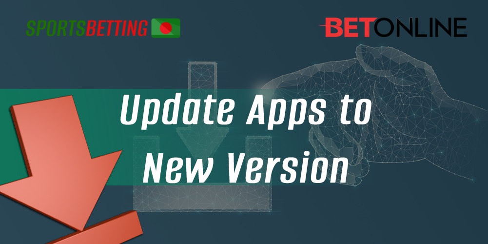 Instructions on how to update the BetOnline mobile app to the latest version