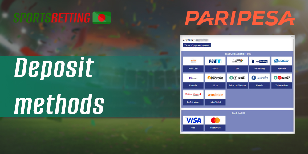 How and with which bangladeshi methods users can make a deposit to PariPesa