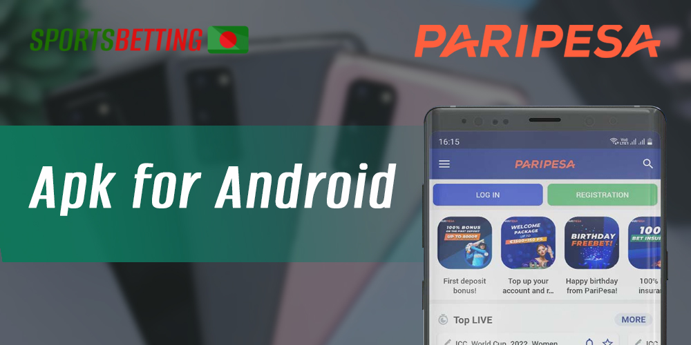 The PariPesa mobile app for Android devices: download and install