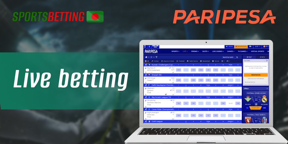 Features of live betting at the bookmaker PariPesa