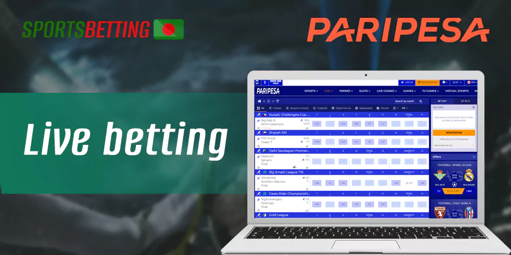 Features of live betting at the bookmaker PariPesa