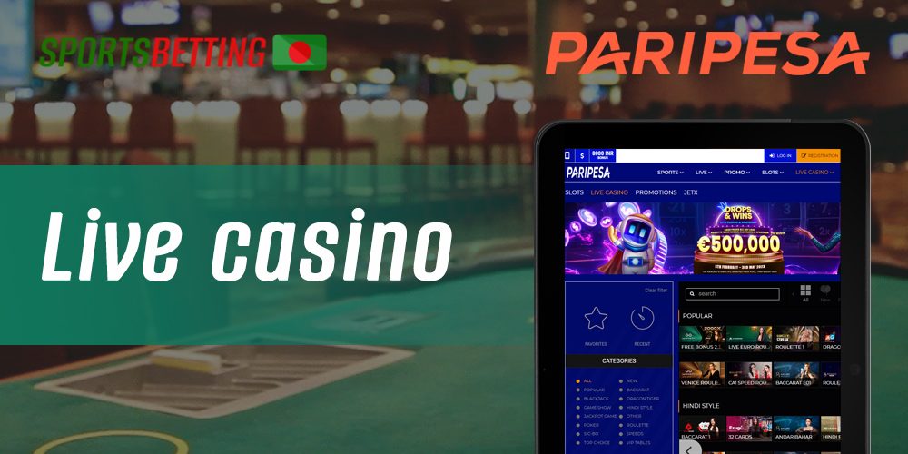 Which online casino games are available Bangladeshi users on the site PariPesa