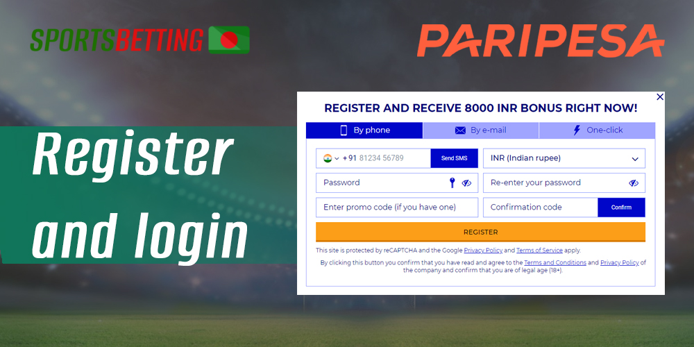 How to register and log in to your account at the PariPesa site