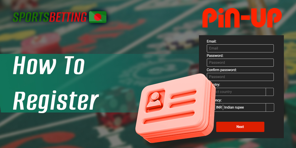 Step-by-step instructions on how to register on the site of Pin Up bookmaker
