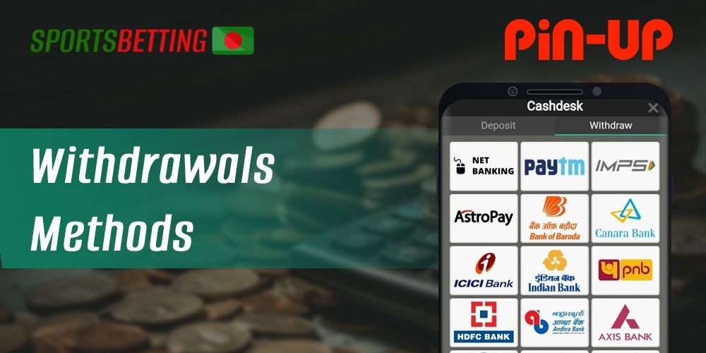 All available withdrawal methods for Bangladesh Pin up members