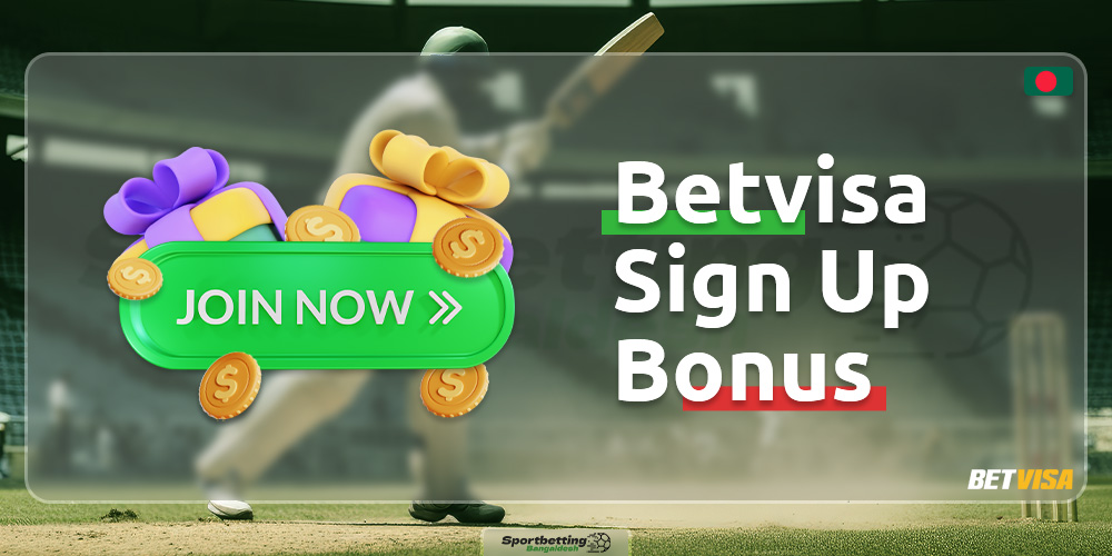 The bookmaker BetVisa Bangladesh offers a bonus for registration