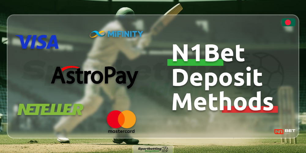 Detailed description of deposit methods on the N1Bet Bangladesh platform