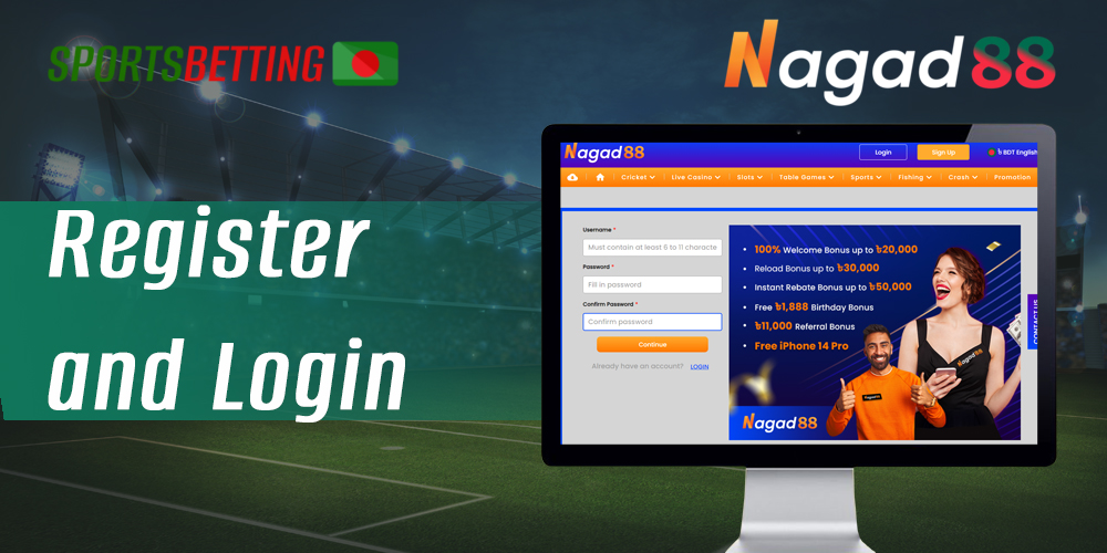 Step-by-step instructions on how to register a new account on Nagad88