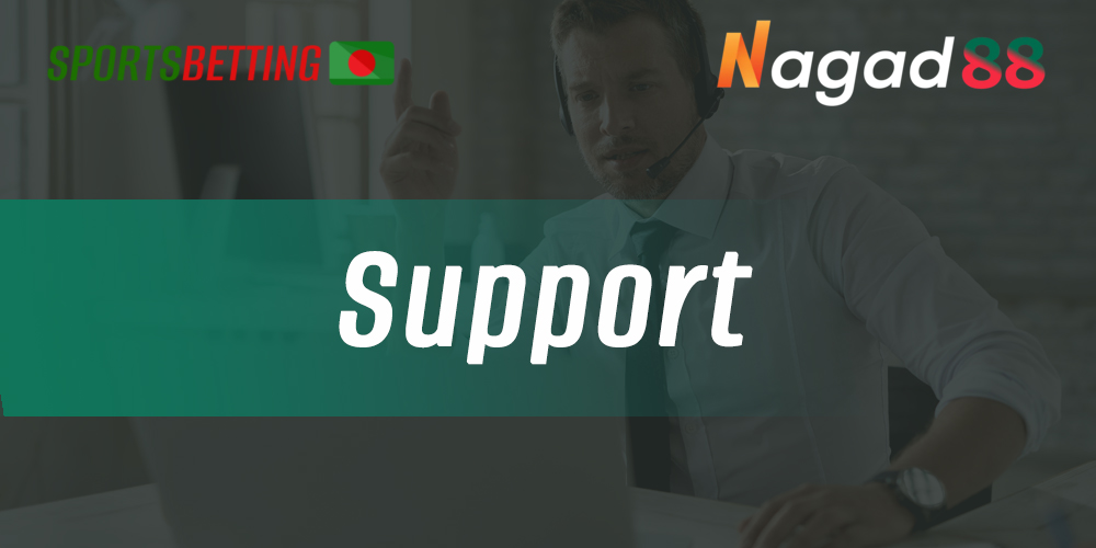 How to contact Nagad88 support for betting and online casino issues