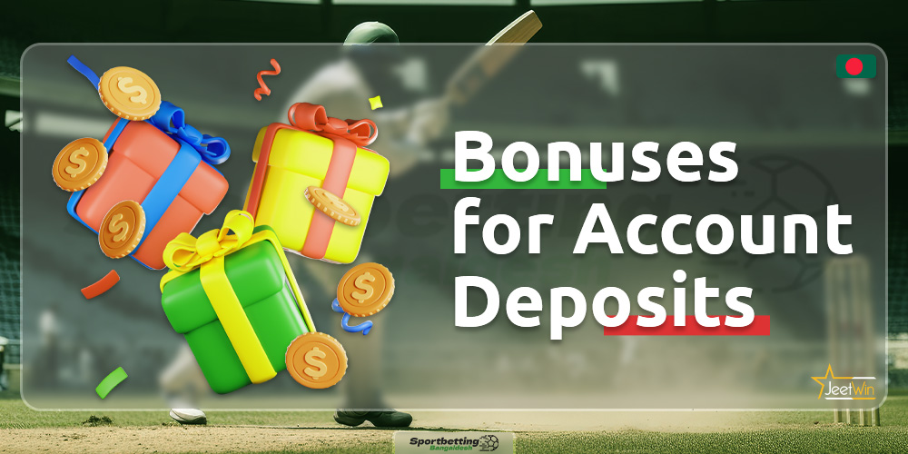 JeetWin bookmaker provides a deposit bonus for players from Bangladesh